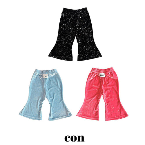 KIRAKIRA lame flare pants
